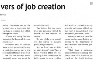 Cape Argus : SME’s drivers of job creation